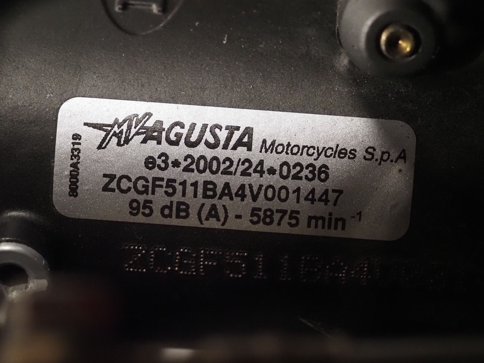 MV Agusta F4 1000, 2004, 998cc. Frame no. ZCGF511BA4V001447 Engine no. F5A400359 Runs and rides - Image 8 of 13