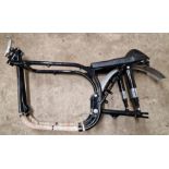 Manx Norton frame and swinging arm believed NOS. Not numbered, dated 3/62.