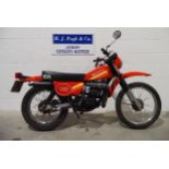 Suzuki TS125ER enduro motorcycle. 1980. 124cc. Frame No. 319954. Engine No. 184731. Runs and