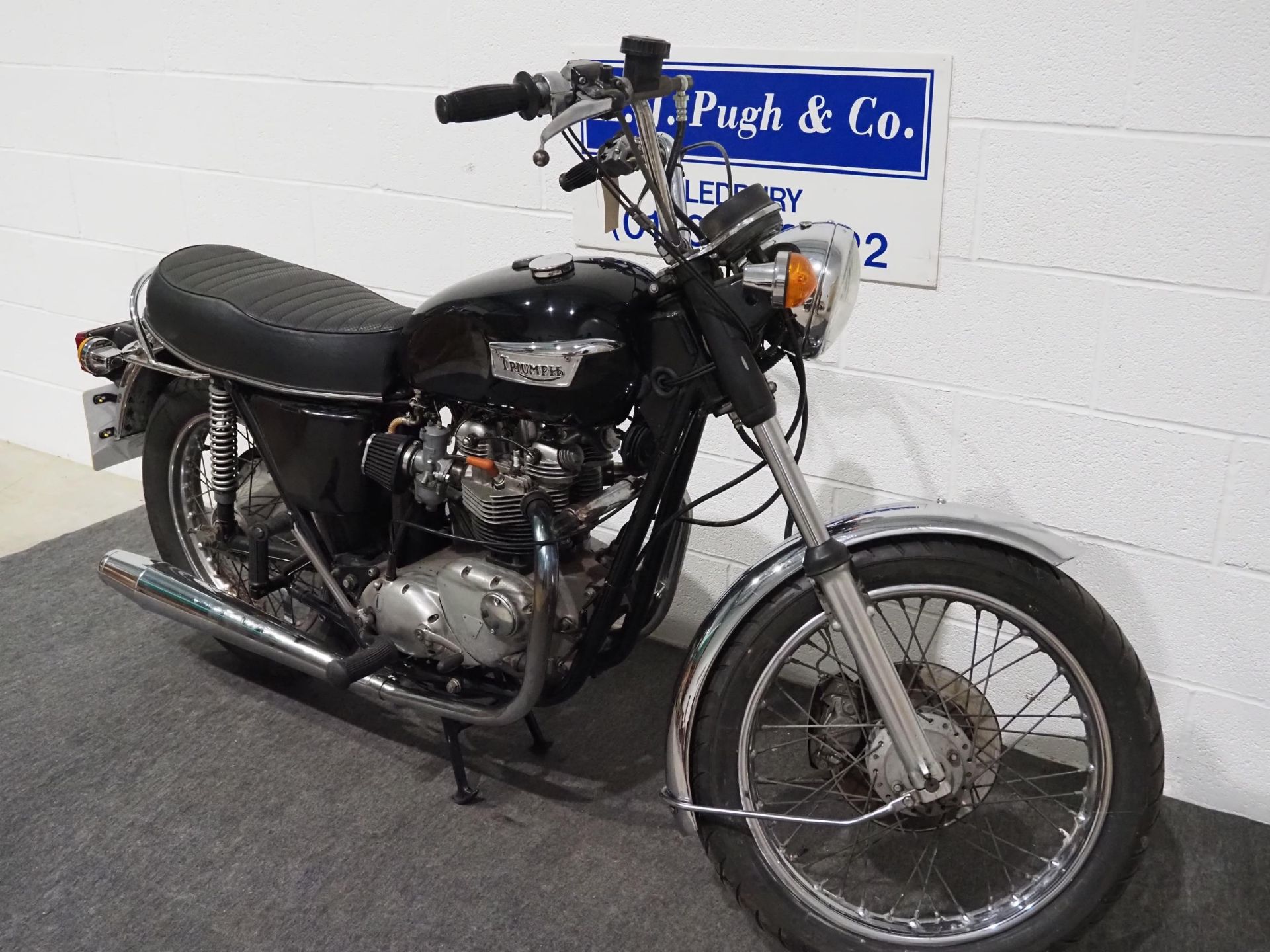 Triumph T140 motorcycle. 1976. 744cc. Frame no. T140VHP74224 Engine no. T140VDH31912 Imported from