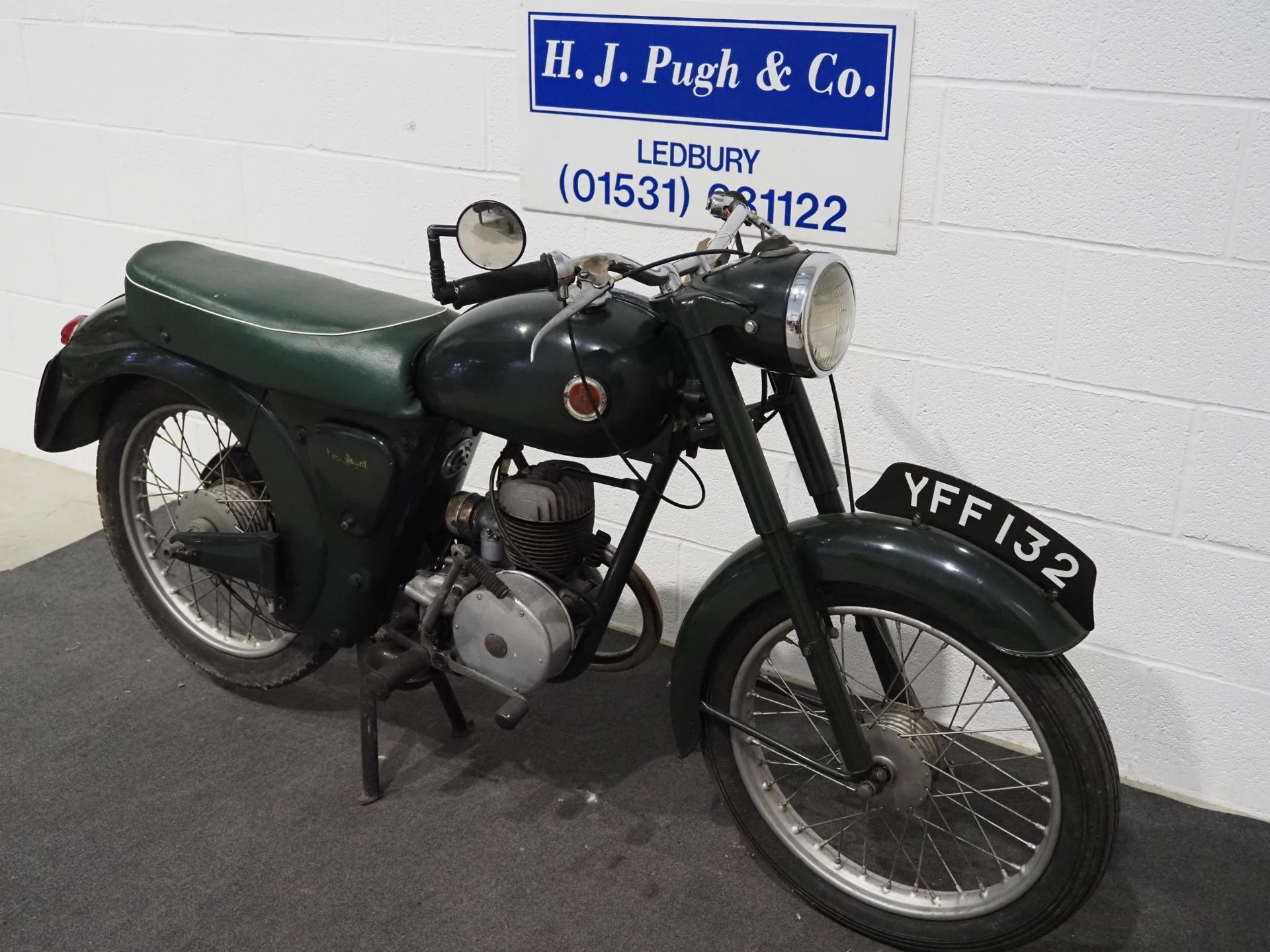 Francis Barnett Plover motorcycle. 1957. 150cc. Frame no. Y5230 Engine no. 295B21515 Runs and rides.