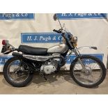 Honda MT250 Elsinore motorcycle. 1973. 248cc. Reg. YND 781L. V5. Keys