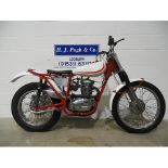 BSA B25 trials motorcycle. Engine no. C25851. Runs and rides, engine rebuilt, electronic ignition