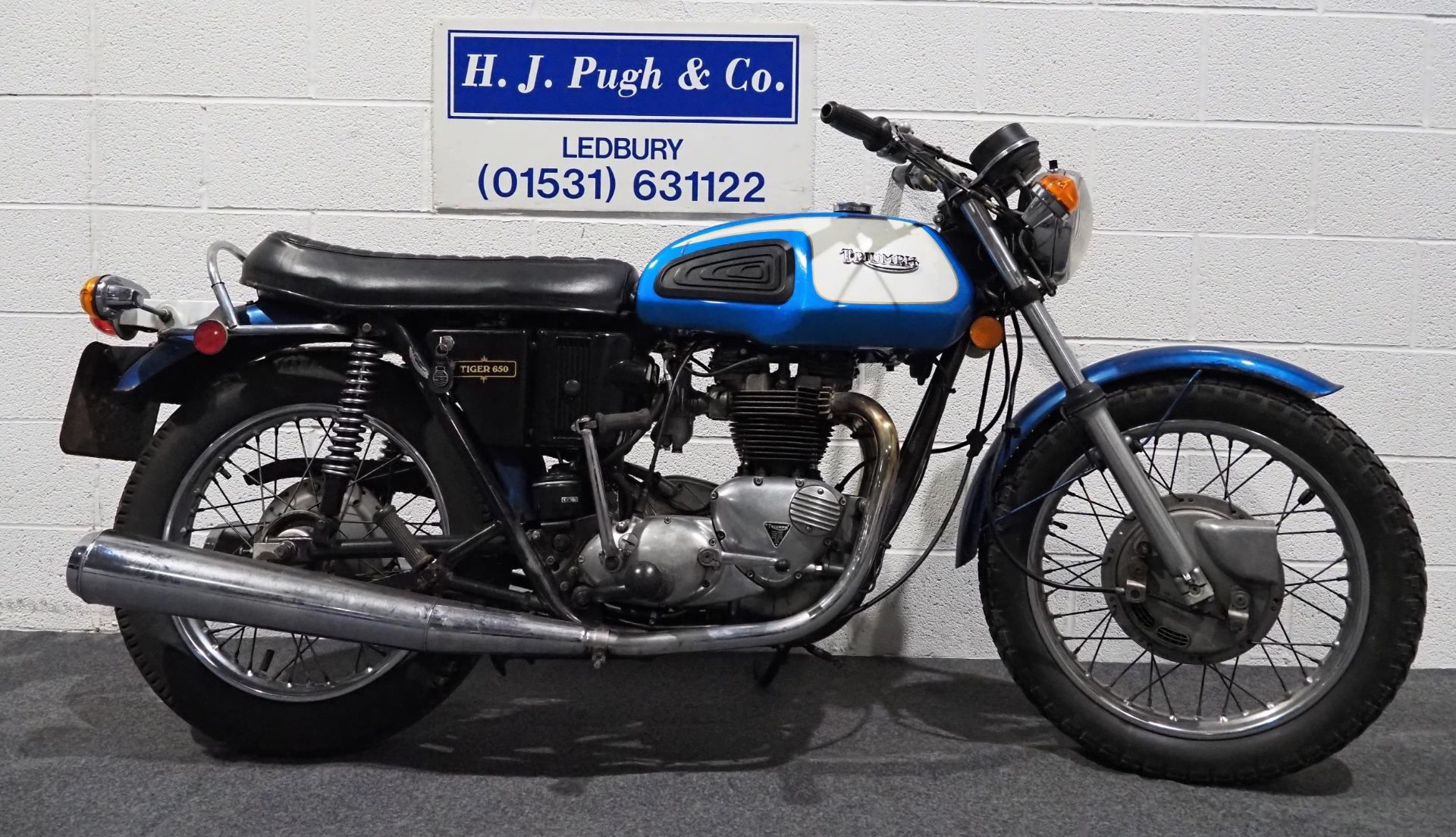 Triumph TR6 Trophy motorcycle, 1973, 649cc. Engine no. AG46499 Frame no. AG46499 Runs and rides, has