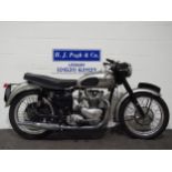 Triumph pre unit 5T/T100 motorcycle. 1956. 500cc. Frame no. 77448 Engine no. T10077448 All alloy