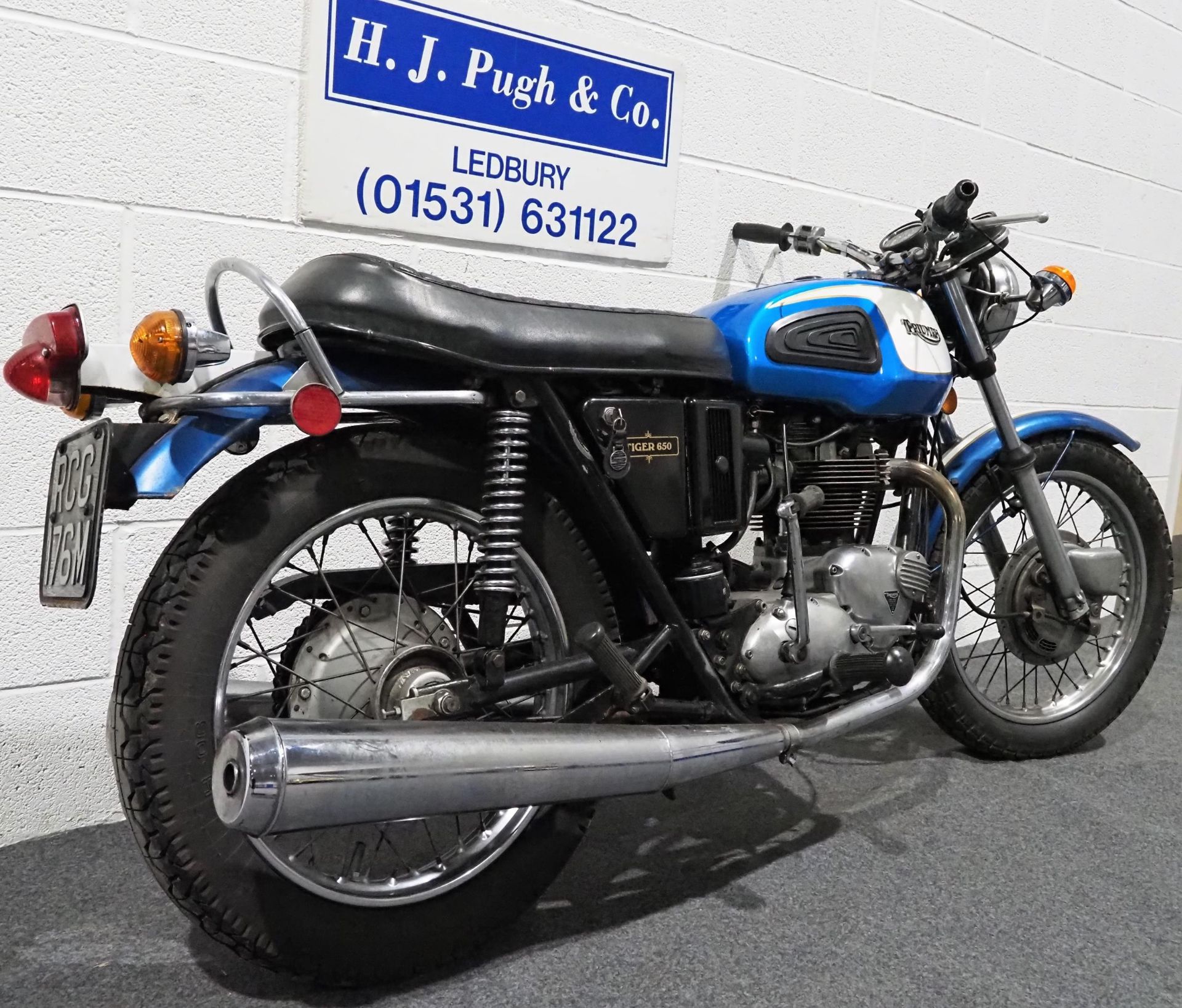Triumph TR6 Trophy motorcycle, 1973, 649cc. Engine no. AG46499 Frame no. AG46499 Runs and rides, has - Image 2 of 8