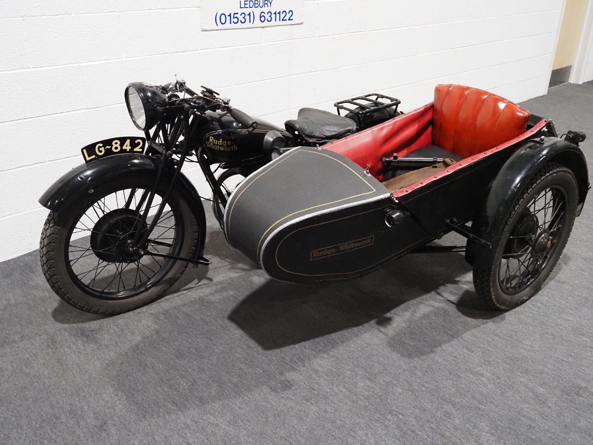 Rudge-Whitworth side car combination motorcycle. 499cc. 1929. Engine No. 408 Frame No. 30987 The - Image 12 of 14
