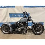 Exile custom motorcycle project. V twin engine. Engine No and Frame No non existent. No docs