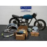 Triumph T150T motorcycle project. 1969. 741cc. Frame No. C00376T150T Engine No. BC00776T150T