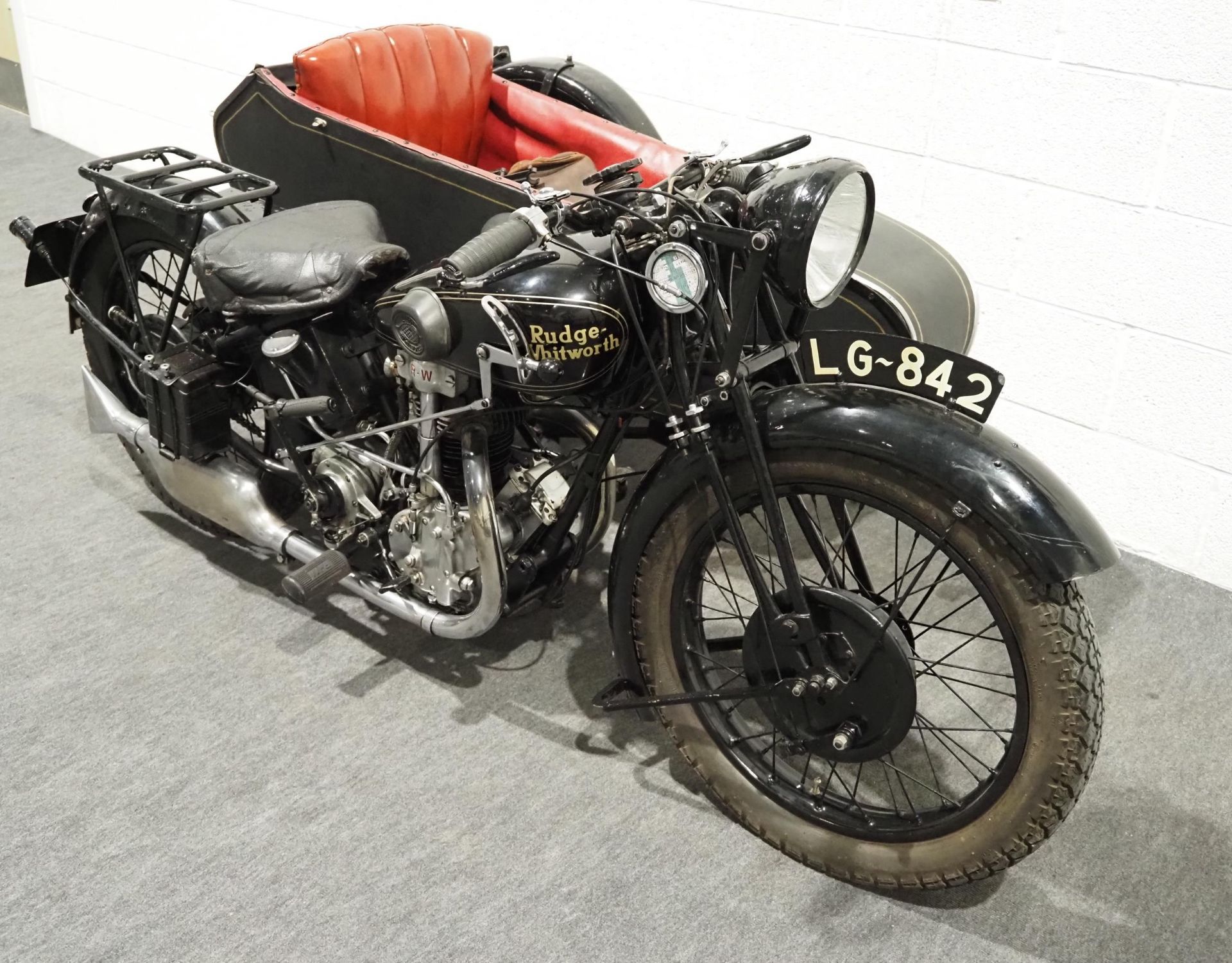 Rudge-Whitworth side car combination motorcycle. 499cc. 1929. Engine No. 408 Frame No. 30987 The - Image 3 of 14