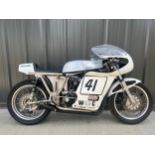 Weslake Metisse race bike. 900cc. Circa 1990. Engine No. 523CZ This machine was built by Pat