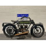 Royal Enfield V Twin motorcycle. 1925. 680cc Frame no. 13339 Engine no. M61311 Been in the same