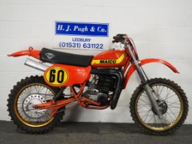 Maico 440cc twin shock motocross bike. Engine turns over with compression, last ridden in 2022. Will