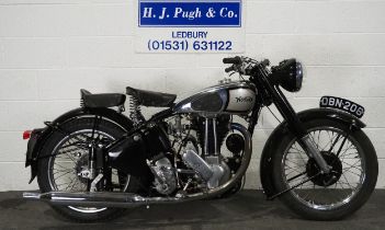 Norton ES2 motorcycle. 1949. 500cc. Frame No. D4 19251 Engine No. D4 19251 Engine turns over with