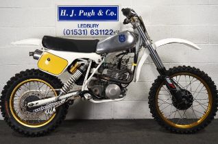 Husqvarna 510cc twin shock 4 stroke motocross bike. Engine turns over with compression, last