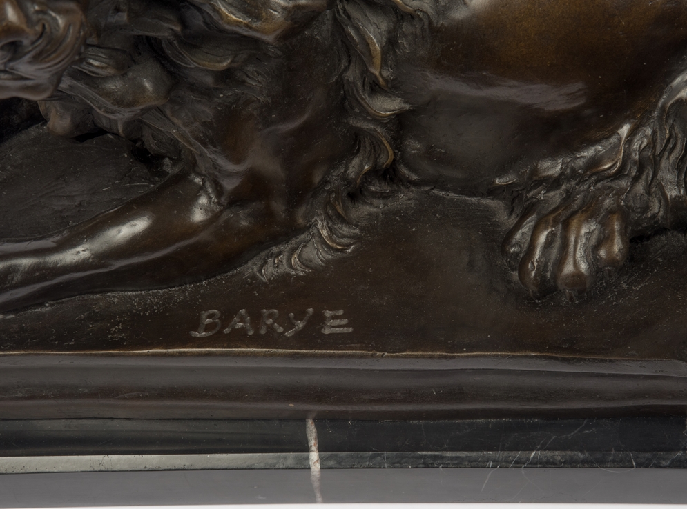 Liegender Löwe, bez. Barye (1795-1875) - Image 2 of 2