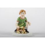 MEISSEN FIGUR Kind mit Lokomotive