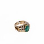 Smaragd-Brillant Ring