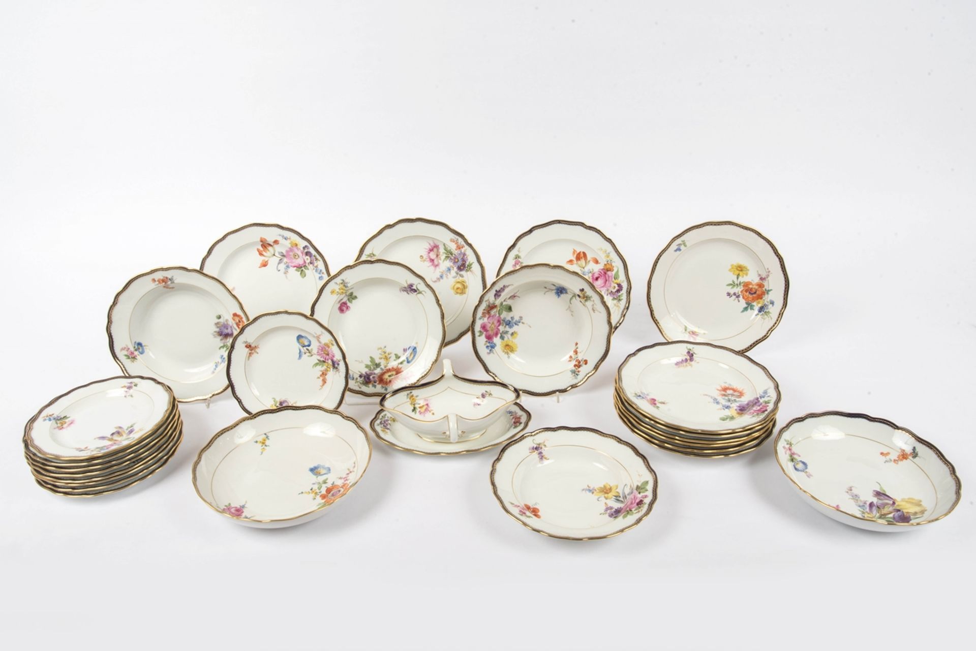 26-teiliges Speiseservice, Meissen A-Kante 1924-1934