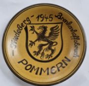 Erinnerungsteller  Pommern 1945