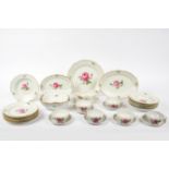 Speiseservice, Dekor Rote Rose, Meissen