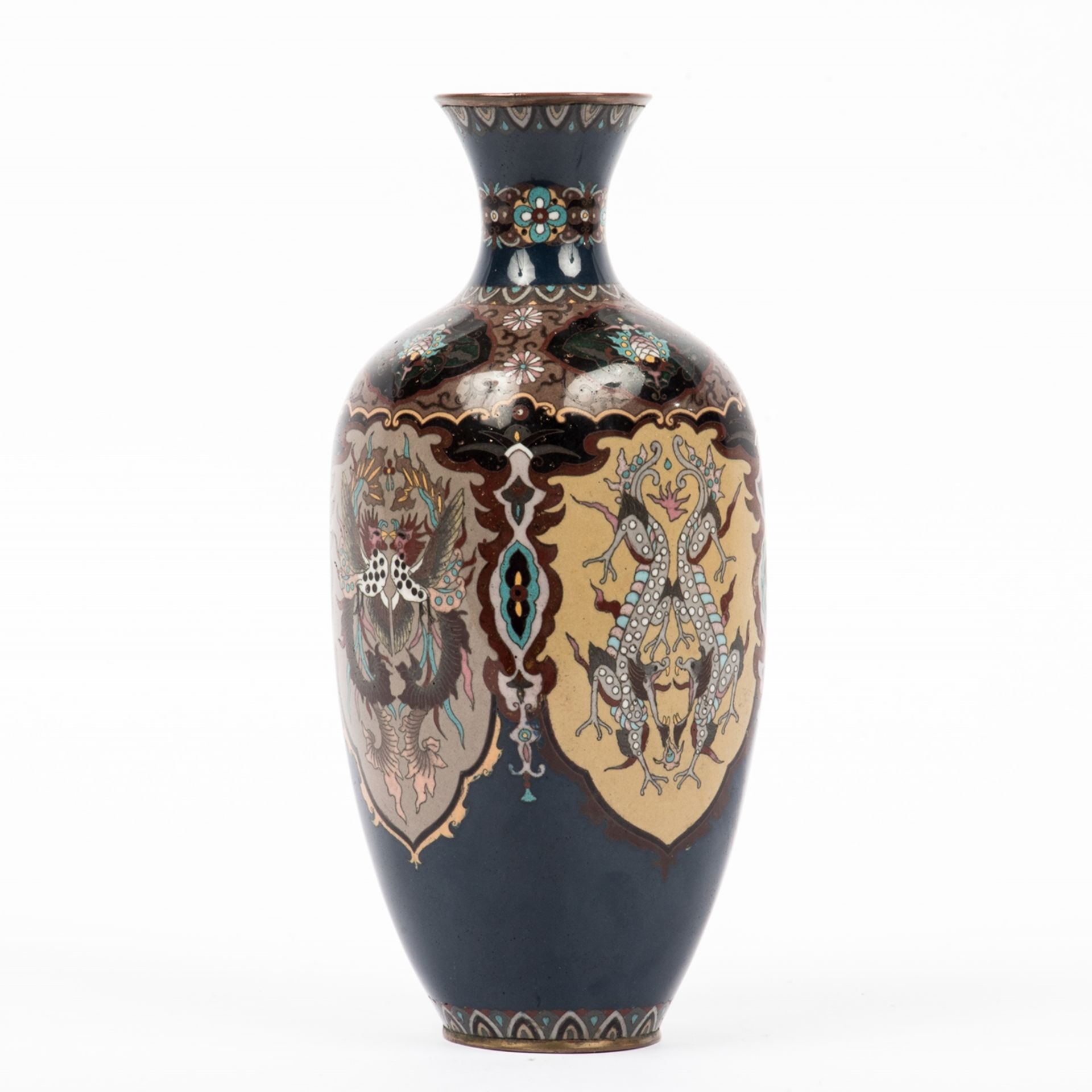 Cloisonné-Vase, Ende 19. Jh. - Image 2 of 3