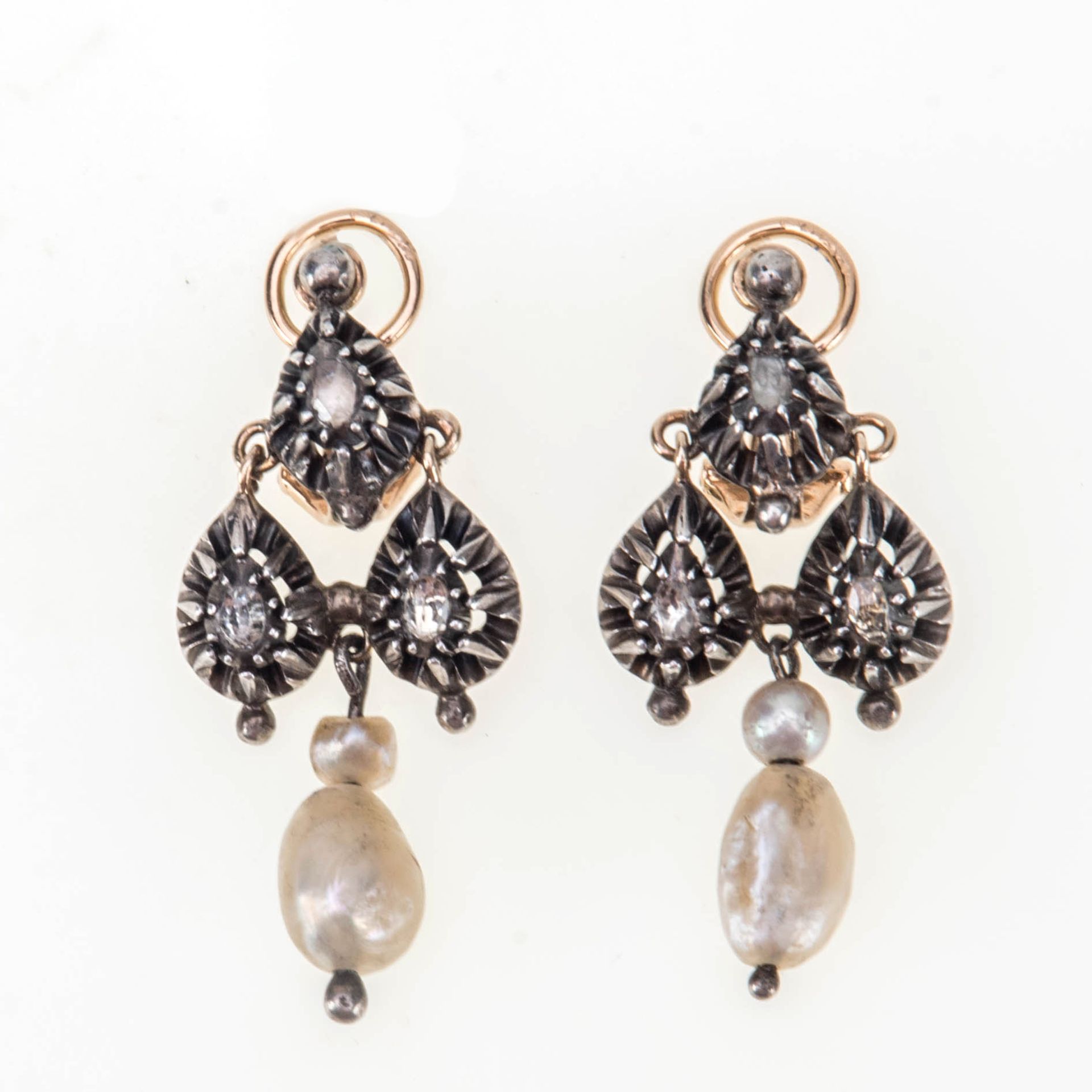 Paar Ohrclips mit  Perlen