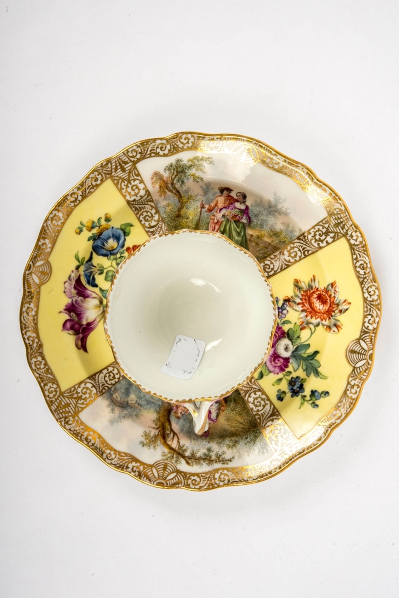 Ziertasse mit Untertasse, Meissen um 1900 - Bild 2 aus 3