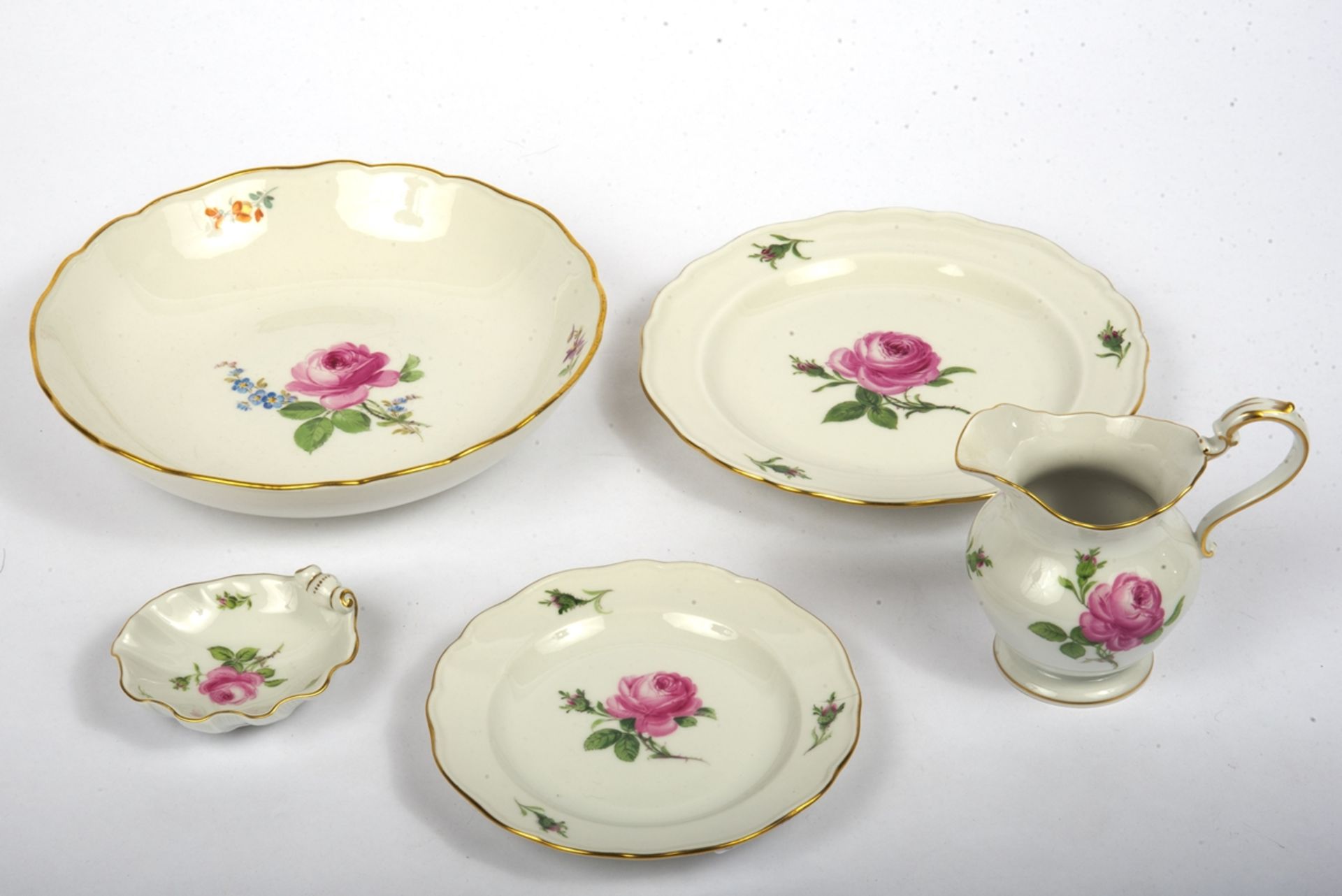 Konvolut "Rote Rose" , Meissen