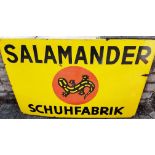 Werbeschild für Salamander
