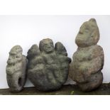 Drei peruanische Steinskulpturen - Inka-Zeit