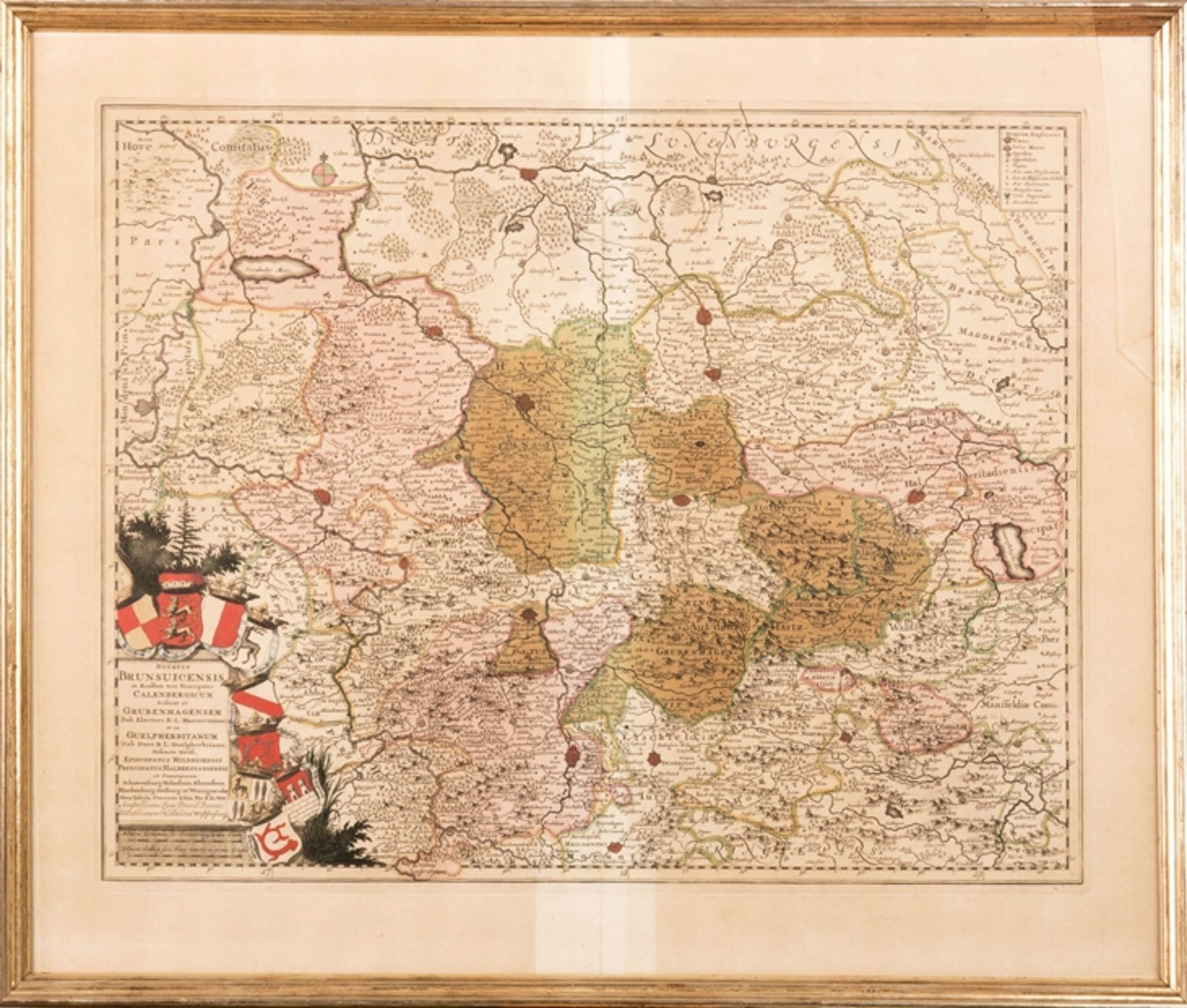 Alte Karte Herzogtum Braunschweig