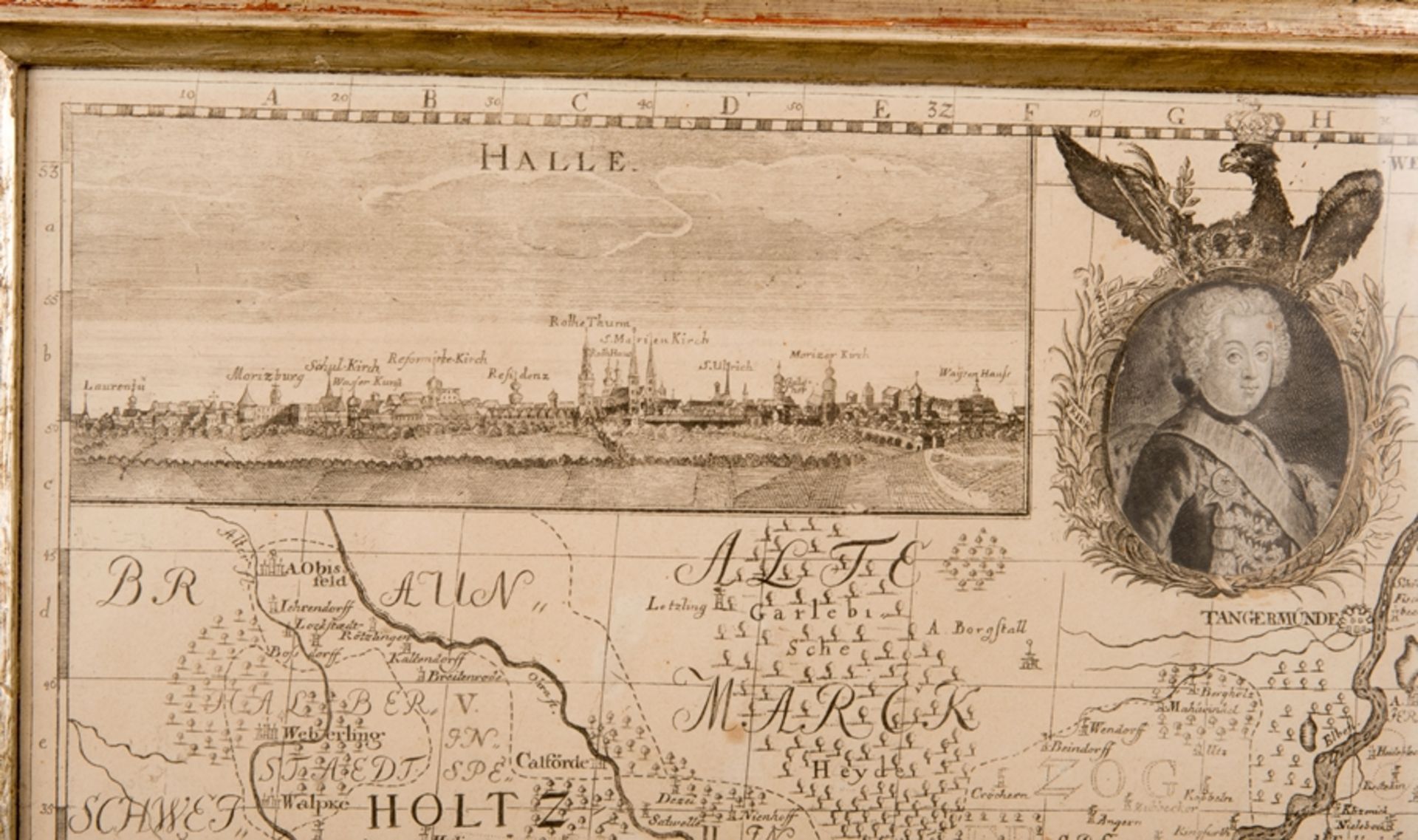 Alte Karte Herzogtum Magdeburg mit seinen Creisen und Laendern - Image 4 of 4