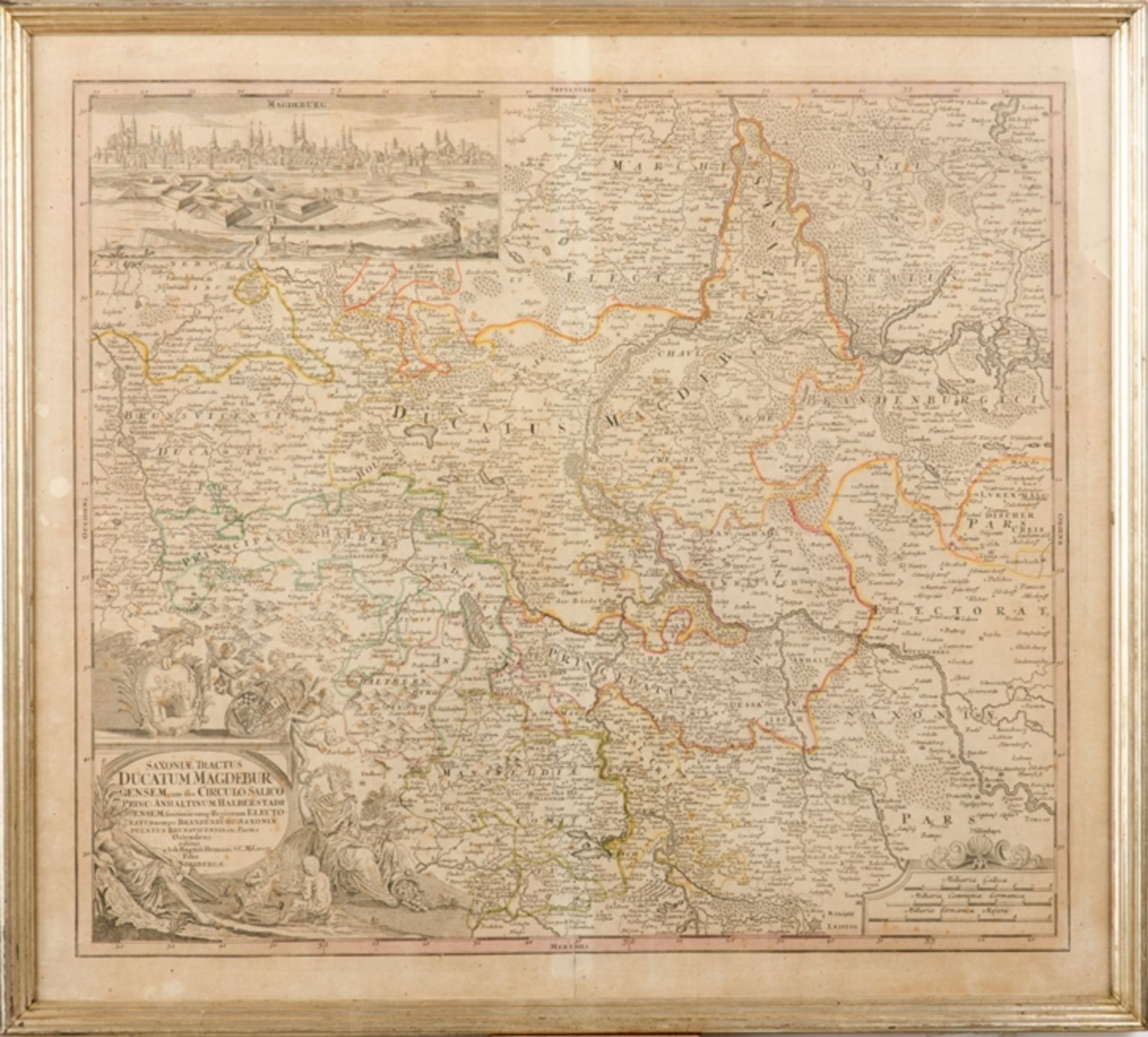 Alte Karte Herzogtum Magdeburg