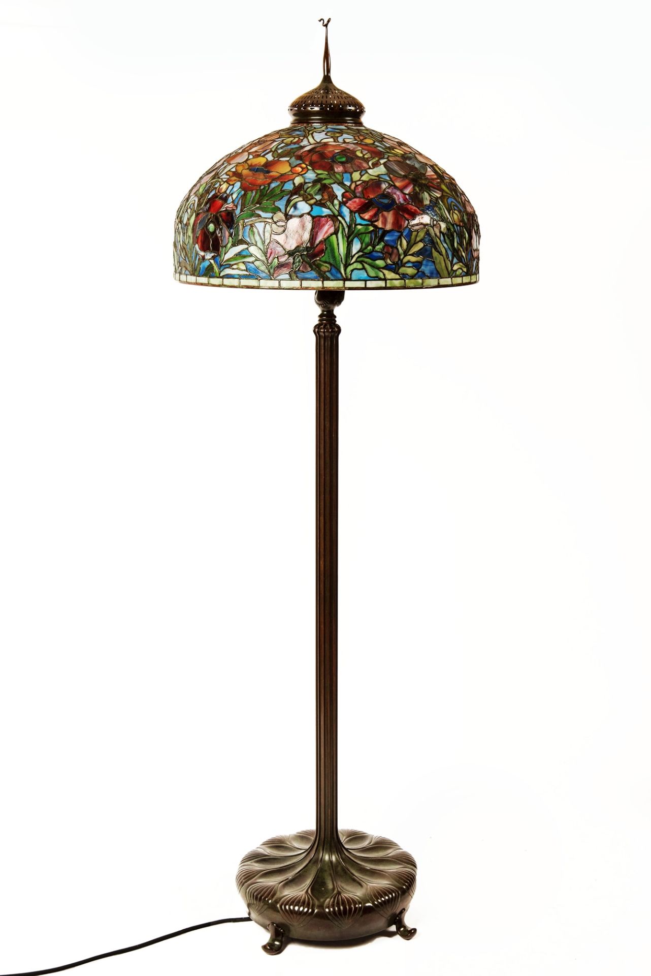 Stehlampe Tiffany, New York, Oriental Poppy; Entwurf von 1905