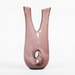 Murano Glas Vase, Venini, Fulvio Bianconi zugeschrieben