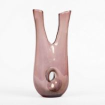 Murano Glas Vase, Venini, Fulvio Bianconi zugeschrieben