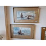 Pair of 19th Century Maritime/Seascape Watercolours by an A Turner