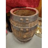 Vintage Wooden Beer Barrel - 51cm high - Breweriana Interest