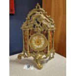 Late Victorian British United Clock Company Bouille Style Mantel Clock - 24cm high