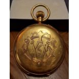 1880 18ct Gold Pocketwatch - Likely a James Richardson Piece, inc a Chester Hallmark - total weight