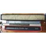 Set of Four Non-Fiction Folio Society Books inc Pompeii & Middle Ages