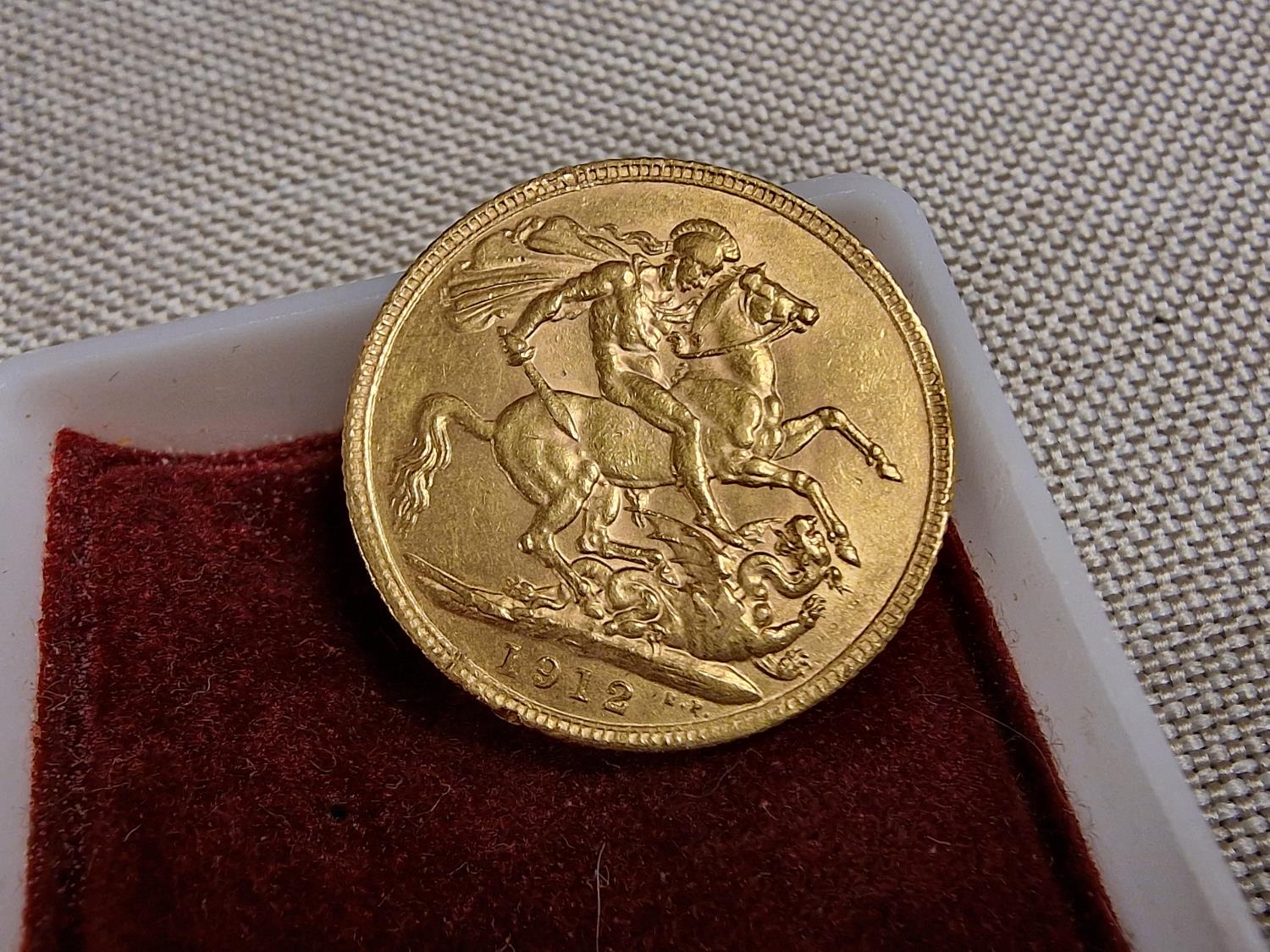 1912 Full Gold Sovereign Coin