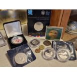 Collection of Various Commemorative Coins + Silver Proof Examples