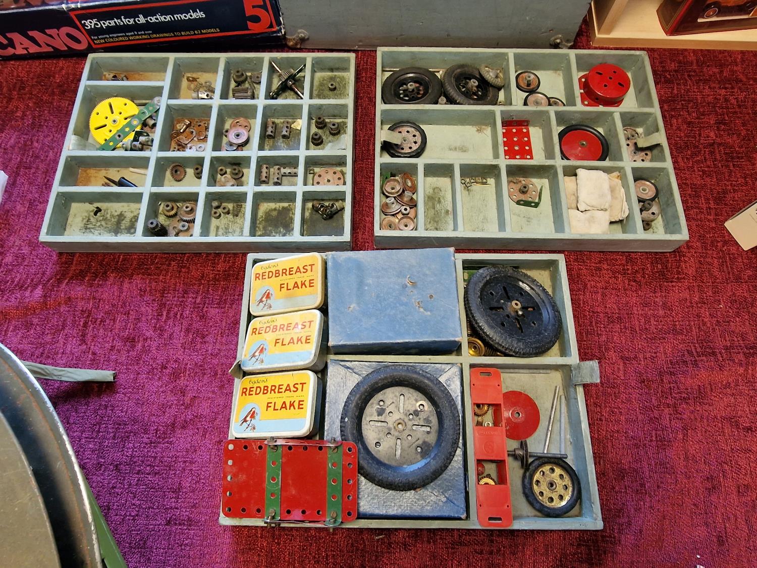 Handmade Meccano Travelling Box Set w/drawers and various parts - 1950's to 1970's - Image 2 of 4