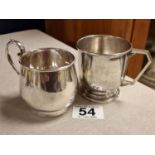Pair of Hallmarked Silver Tankards - 212g combined