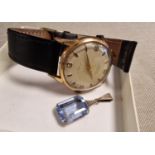 Vintage Swiss Gents Wrist Watch + a Aquamarine Pendant