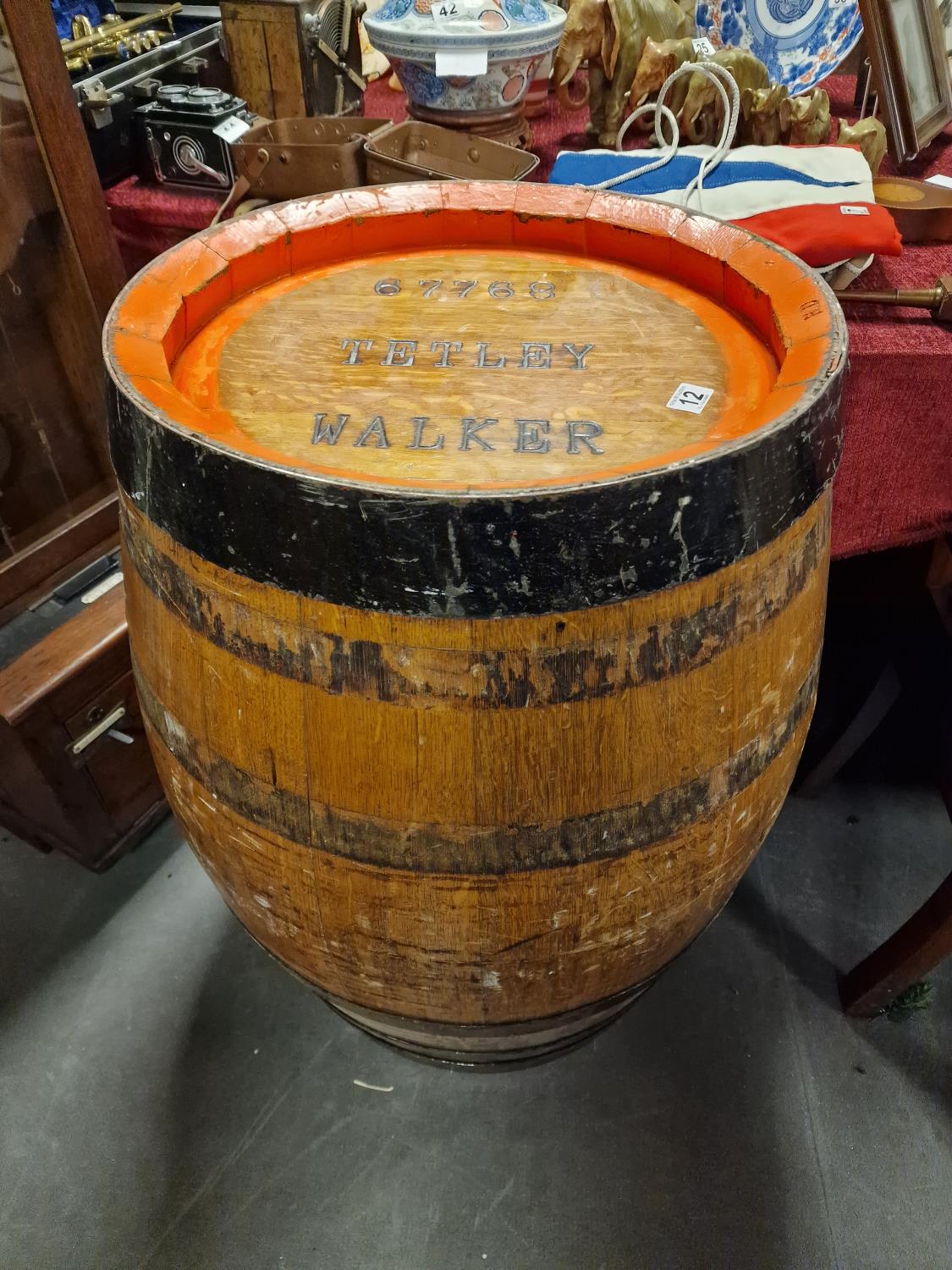 Original Tetley Walker 67768 Beer Barrel - 83cm high - Breweriana Interest