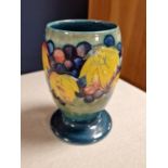 Late 1950's Moorcroft Green Goblet Vase - Signed to base w/Potter to the Queen mark - 15cm high