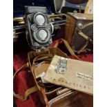 Cased Early 3.5 Rolleiflex Franke Heidecke Automat Photographic Camera